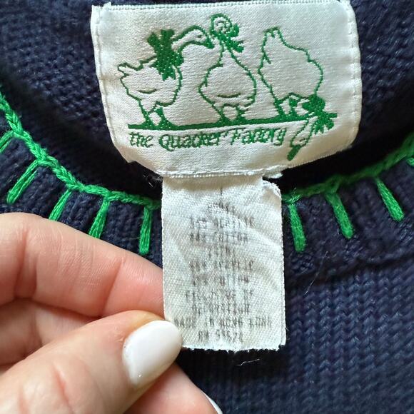 Vintage Shamrock Sweater Women’s Large – St. Patrick’s Day Quacker Factory - Picture 7 of 8